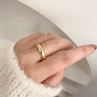 Simple Style Geometric Solid Color Copper Plating Rings main image 11