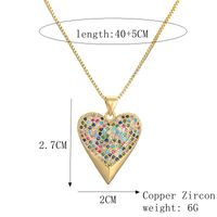 Simple Style Heart Shape Copper Plating Inlay Zircon Gold Plated Pendant Necklace main image 8
