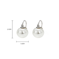 1 Pair Elegant Round Plating Inlay Copper Pearl Drop Earrings main image 6