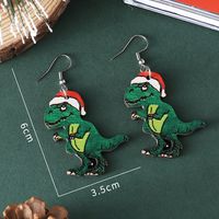 1 Pair Cartoon Style Dinosaur Wood Earrings main image 3