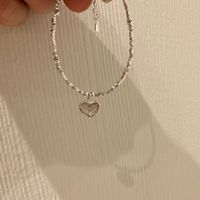 Simple Style Heart Shape Sterling Silver Plating Bracelets sku image 4