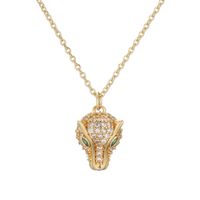 Simple Style Water Droplets Copper Gold Plated Zircon Pendant Necklace In Bulk sku image 1
