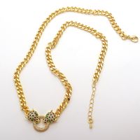 Simple Style Water Droplets Copper Gold Plated Zircon Pendant Necklace In Bulk sku image 5