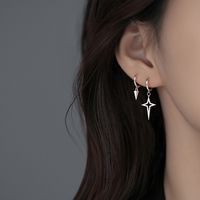 1 Pair Korean Style Solid Color Plating Alloy Silver Plated Drop Earrings main image 3