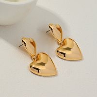 1 Piece Elegant Heart Shape Plating Alloy Gold Plated Drop Earrings main image 6