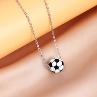 Simple Style Basketball Stainless Steel Silica Gel Pendant Necklace main image 6