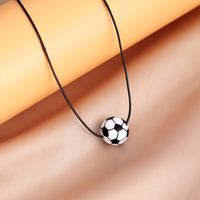 Simple Style Basketball Stainless Steel Silica Gel Pendant Necklace main image 8