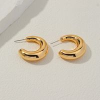 1 Pair Basic Round Metal Earrings main image 6