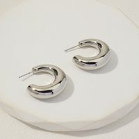 1 Pair Basic Round Metal Earrings main image 7