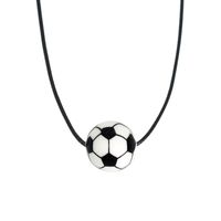 Simple Style Basketball Stainless Steel Silica Gel Pendant Necklace sku image 2