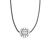 Simple Style Basketball Stainless Steel Silica Gel Pendant Necklace sku image 4