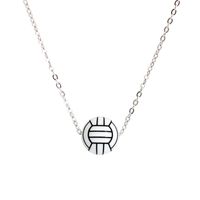 Simple Style Basketball Stainless Steel Silica Gel Pendant Necklace sku image 9