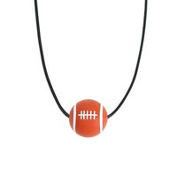 Simple Style Basketball Stainless Steel Silica Gel Pendant Necklace sku image 5