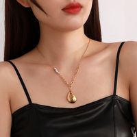 Simple Style Water Droplets Stainless Steel Plating 18k Gold Plated Necklace main image 4