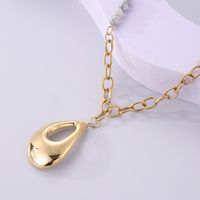 Simple Style Water Droplets Stainless Steel Plating 18k Gold Plated Necklace main image 3