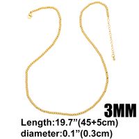 Vintage Style Round Copper 18k Gold Plated Necklace In Bulk sku image 1