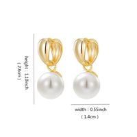 1 Pair Elegant French Style Romantic Round Plating Inlay Copper Artificial Pearls Silver Plated Drop Earrings main image 5