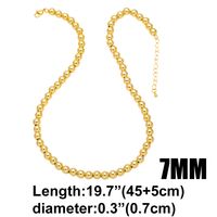 Vintage Style Round Copper 18k Gold Plated Necklace In Bulk sku image 2