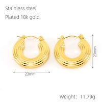1 Pair Elegant U Shape Gold Plated Stainless Steel Titanium Steel 18K Gold Plated Earrings sku image 1
