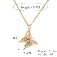 Style Simple Libellule Le Cuivre Placage Incruster Zircon Plaqué Or Pendentif main image 9