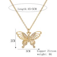 Simple Style Dragonfly Copper Plating Inlay Zircon Gold Plated Pendant Necklace main image 8