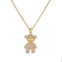 Style Ig Style Simple Ours Le Cuivre Placage Incruster Zircon Plaqué Or Pendentif sku image 8