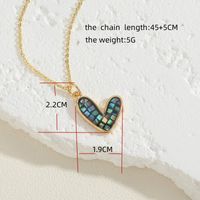 Einfacher Stil Herzform Kupfer Überzug Kette 14 Karat Vergoldet Halskette Mit Anhänger main image 7