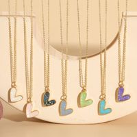 Simple Style Heart Shape Copper Plating Chain 14k Gold Plated Pendant Necklace main image 4