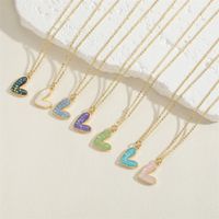 Simple Style Heart Shape Copper Plating Chain 14k Gold Plated Pendant Necklace main image 2