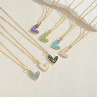 Simple Style Heart Shape Copper Plating Chain 14k Gold Plated Pendant Necklace main image 3