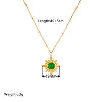 Titanium Steel 18K Gold Plated Elegant Plating Eight Awn Star Acrylic Pendant Necklace main image 5