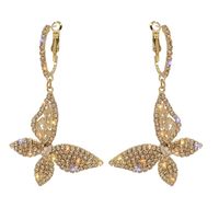 1 Pair Lady French Style Butterfly Alloy Drop Earrings main image 2