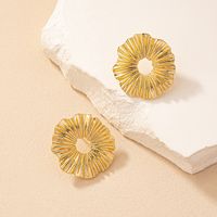 1 Pair Simple Style Classic Style Commute Circle Plating Alloy Ferroalloy 14k Gold Plated Silver Plated Ear Studs main image 4