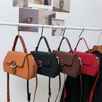 Women's Small All Seasons Pu Leather Solid Color Streetwear Square Magnetic Buckle Shoulder Bag main image 3