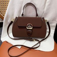 Women's Small All Seasons Pu Leather Solid Color Streetwear Square Magnetic Buckle Shoulder Bag main image 4