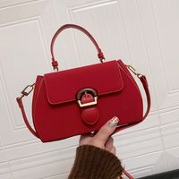 Women's Small All Seasons Pu Leather Solid Color Streetwear Square Magnetic Buckle Shoulder Bag sku image 1