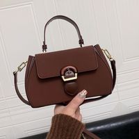Women's Small All Seasons Pu Leather Solid Color Streetwear Square Magnetic Buckle Shoulder Bag sku image 3