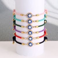 Style Vintage L'oeil Du Diable Acier Inoxydable Corde Milan Incruster Strass Bracelets main image 2