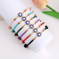 Style Vintage L'oeil Du Diable Acier Inoxydable Corde Milan Incruster Strass Bracelets main image 3