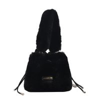 Women's Small All Seasons Plush Solid Color Classic Style Bucket String Shoulder Bag sku image 1