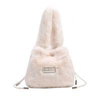 Women's Small All Seasons Plush Solid Color Classic Style Bucket String Shoulder Bag sku image 6