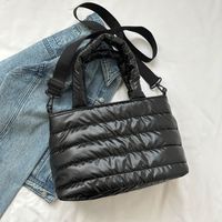 Women's Medium All Seasons Pu Leather Solid Color Streetwear Square Zipper Shoulder Bag sku image 1