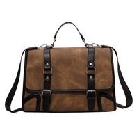 Women's All Seasons Pu Leather Color Block Classic Style Square Flip Cover Shoulder Bag main image 4