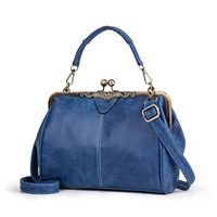 Women's Medium All Seasons Pu Leather Solid Color Classic Style Square Lock Clasp Shoulder Bag sku image 4