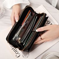 Women's Solid Color Pu Leather Zipper Wallets main image 4