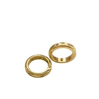 Simple Style Geometric Solid Color Copper Plating Rings main image 5