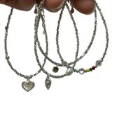 Simple Style Heart Shape Sterling Silver Plating Bracelets main image 6