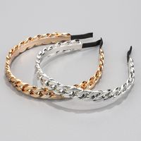 Vintage Style Geometric Solid Color Alloy Plating Hair Band main image 2