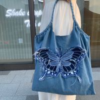 Women's Large All Seasons Oxford Cloth Butterfly Streetwear Cylindrical String Handbag main image 1