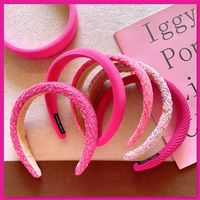 Sweet Geometric Solid Color Cloth Hair Band main image 1